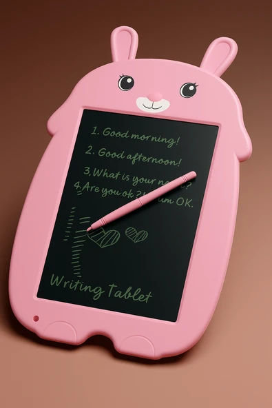 9 inç Pembe Grafik Tablet Öğrencilerin Taslakları için Hafif ABS Pembe tavşan Çocuk Okul İş Aile