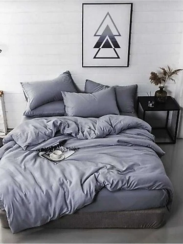 Mandaş Tekstil İşçi Şantiye Ekonomik Nevresim Takımı-Gri ürün görseli