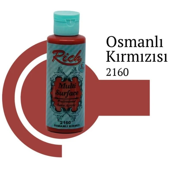 Riculti Surface 2160 Osmanlı Kırmızı Akrilik Boya 120 cc