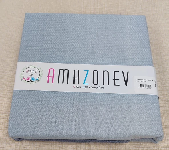 Amazon Ev Pamuk Dokuma Tek Kişilik Pike 160*240 Cm Gri