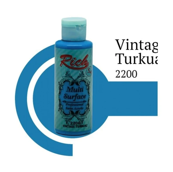 Riculti Surface 2200 Wintage Turkuaz Akrilik Boya 120 cc