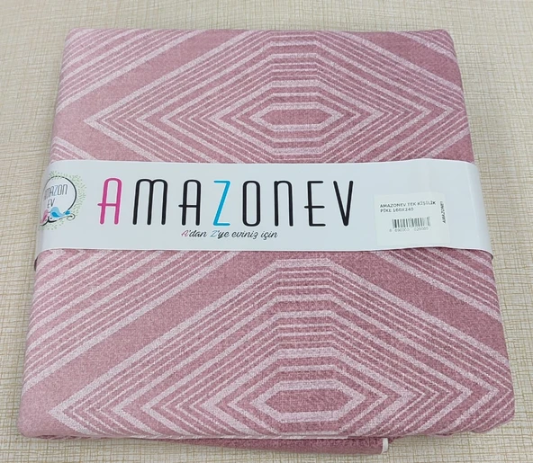 Amazon Ev Pamuk Dokuma Tek Kişilik Pike 160*240 Cm Gül Kurusu