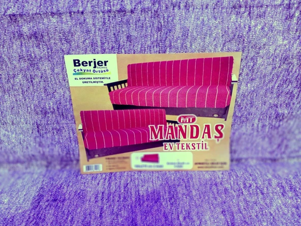 Mandaş yeni nesil kolsuz Berje Takım Koltuk Örtüsü 3+3+1+ 1 Lila - 3