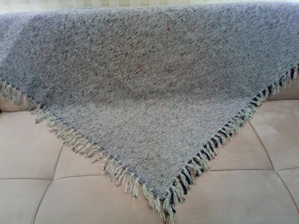 Mandaş el dokuma Yeni Nesil  koltuk şalı  170*170 2 li pk krem ürün görseli 1