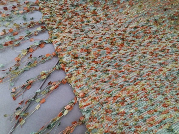 Mandaş el dokuma Yeni Nesil koltuk şalı  170*170 2 li pk ebrulü - Resim 2