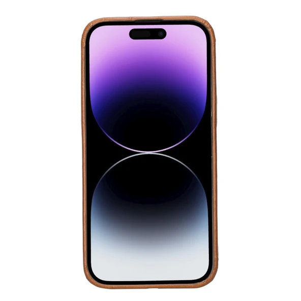 Apple iPhone 14 Pro Max Uyumlu Deri Arka Kapak ROCK G2 - 4