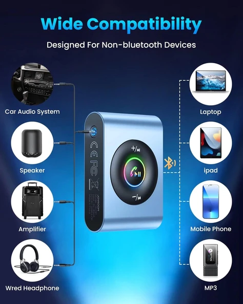 Joyroom JR-CB1 Bluetooth 5.3 3IN1 Bluetooth Araç Adaptörü - Resim 4