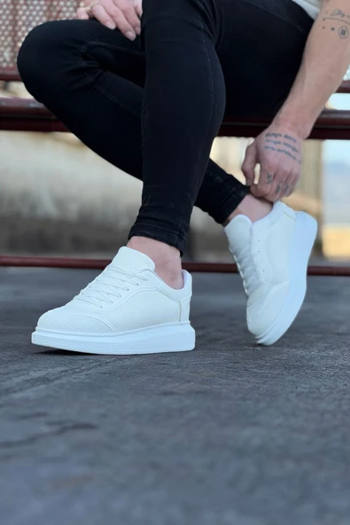 Beyaz Triko Erkek Casual Ayakkabı - 2