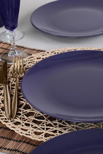 Keramika Mor Ege Servis Tabağı 25 Cm 6 Adet - Resim 2