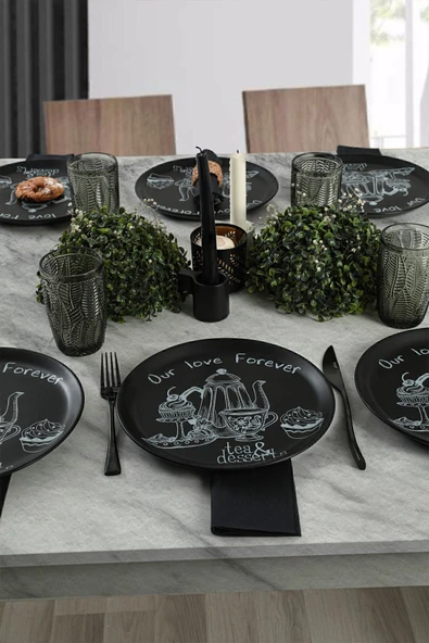 Keramika Keraart Tea & Deserts Hitit Servis Tabağı 25 Cm 6 Adet