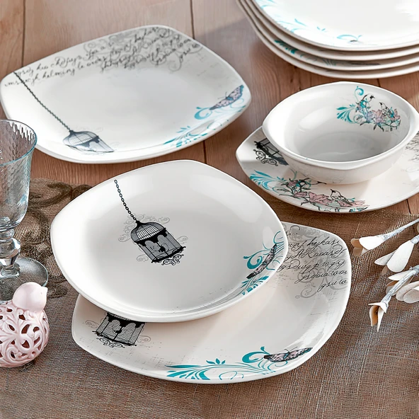Keramika Keraart Retro Yemek Takımı 24 Parça 6 Kişilik - 7