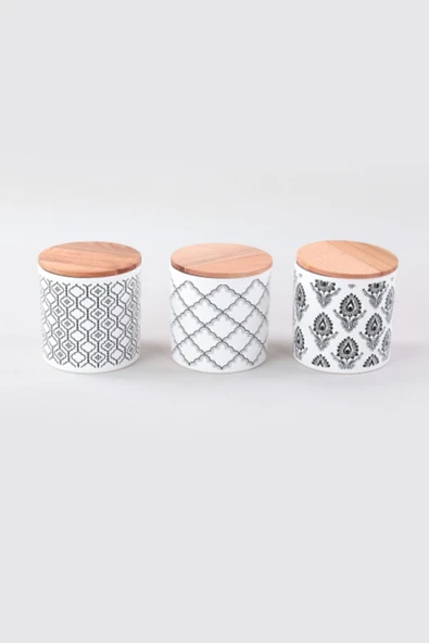 Keramika Keraart Ares Saklama Kabı 12 cm 3 Adet - Resim 3