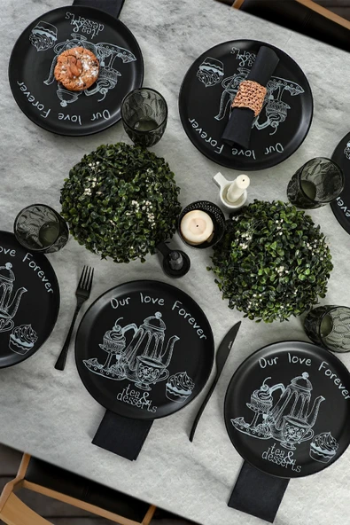 Keramika Keraart Tea & Deserts Hitit Servis Tabağı 25 Cm 6 Adet - 3