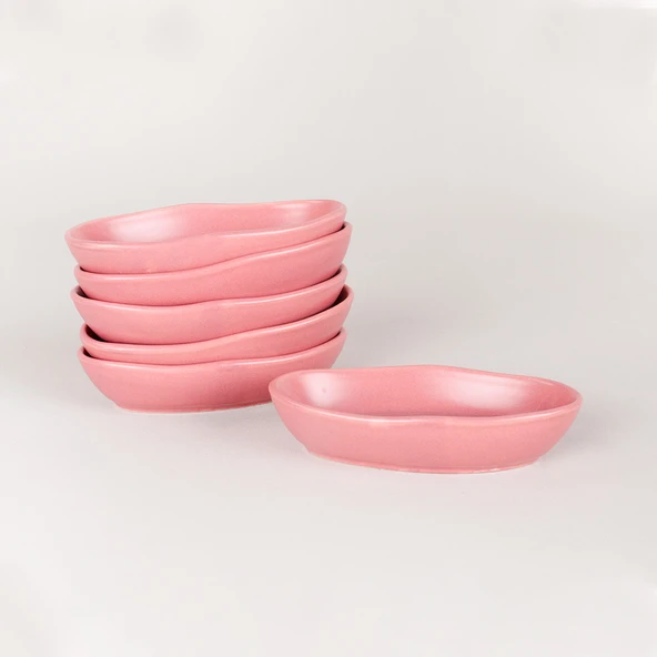 Keramika Mat Gül Kurusu Deniz Çerezlik/Sosluk 14 Cm 6 Adet - 3