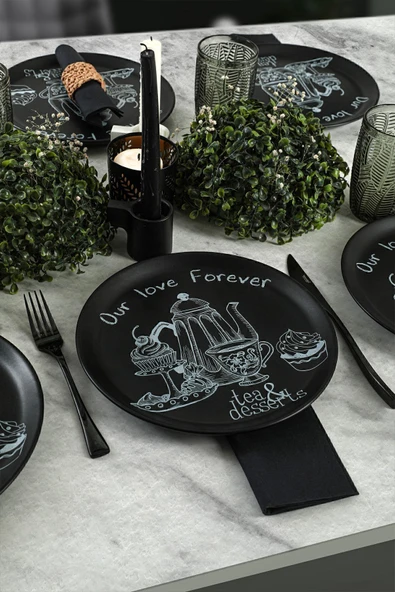 Keramika Keraart Tea & Deserts Hitit Servis Tabağı 25 Cm 6 Adet - 2