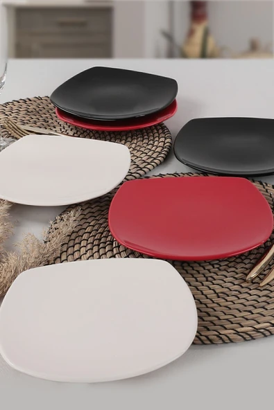 Keramika Noble Köşem Pasta Tabağı 22 Cm 6 Adet - 030/650 ürün görseli 1