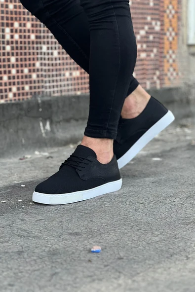 Siyah Triko Erkek Casual Ayakkabı - 3