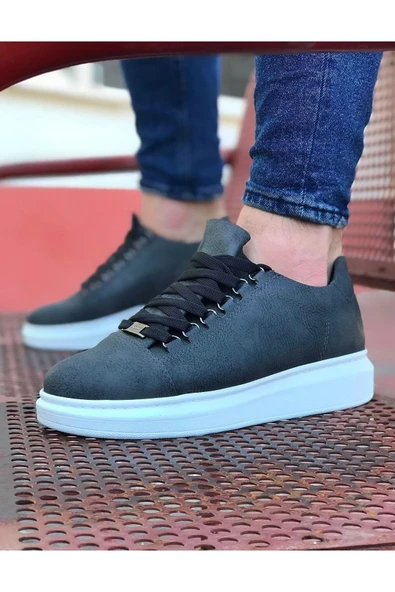 Gri Düz Erkek Casual Ayakkabı - 2