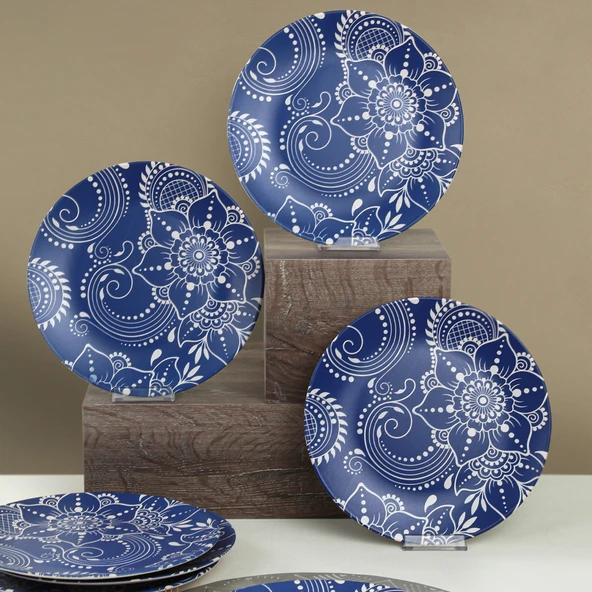 Keramika Keraart Blue Clove Servis Tabağı 26 Cm 6 Adet - 18945