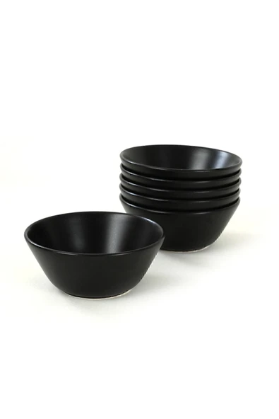 Keramika Mat Siyah Hitit Çorba Kasesi 14 Cm 6 Adet - 4