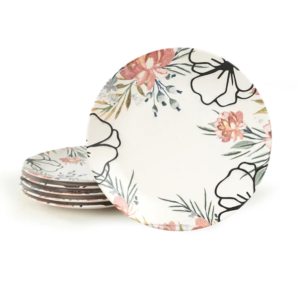 Keramika Keraart Rossy Servis Tabağı 26 Cm 6 Adet - 19185 - 4