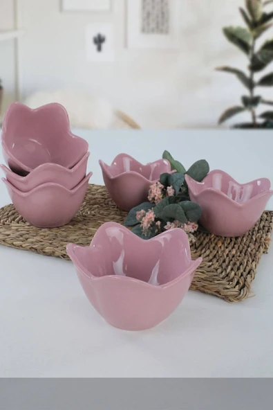 Keramika Violet Zambak Çerezlik 12 Cm 6 Adet ürün görseli 1