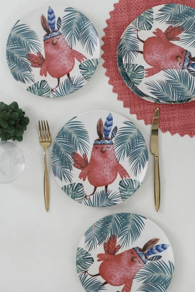 Keramika Keraart Owl Pasta Tabağı 21 Cm 6 Adet - 17718 ürün görseli