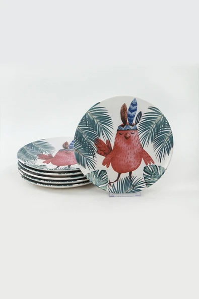 Keramika Keraart Owl Pasta Tabağı 21 Cm 6 Adet - 17718 - Resim 2