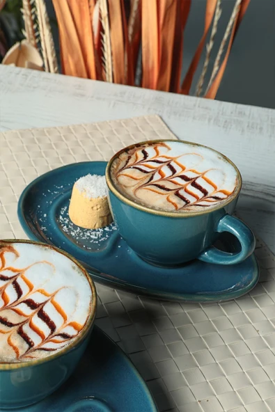 Keramika Safir Damla Kahve Sunum Seti 4 Parça 2 Kişilik - 2