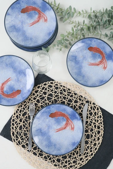 Keramika Keraart Koi Pasta Tabağı 20 Cm 6 Adet - 20221 ürün görseli