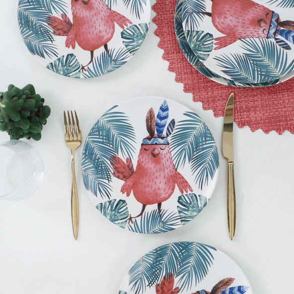 Keramika Keraart Owl Pasta Tabağı 21 Cm 6 Adet - 17718 - 2