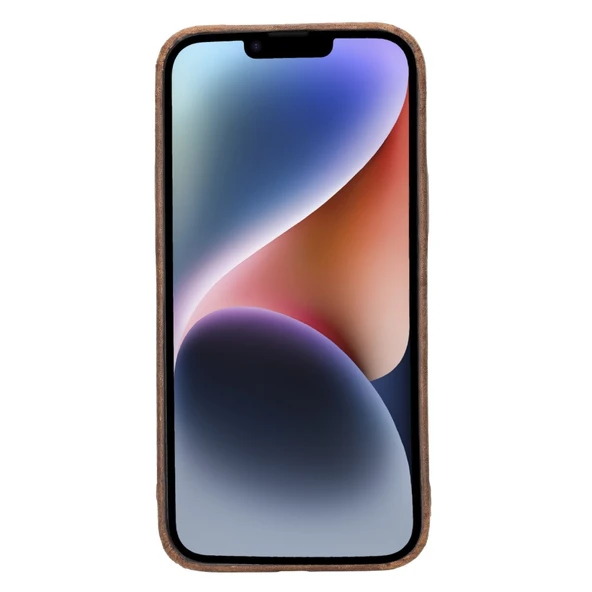 Apple iPhone 14 Plus Uyumlu Deri Arka Kapak ROCK G2 - 4