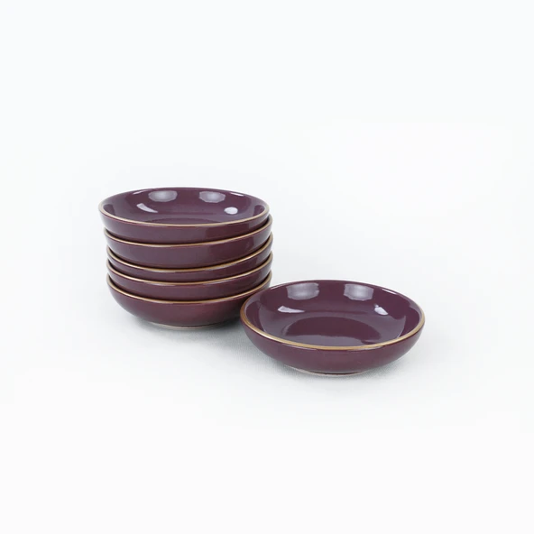 Keramika Mor Halka Çerezlik/Sosluk 13 Cm 6 Adet - 2