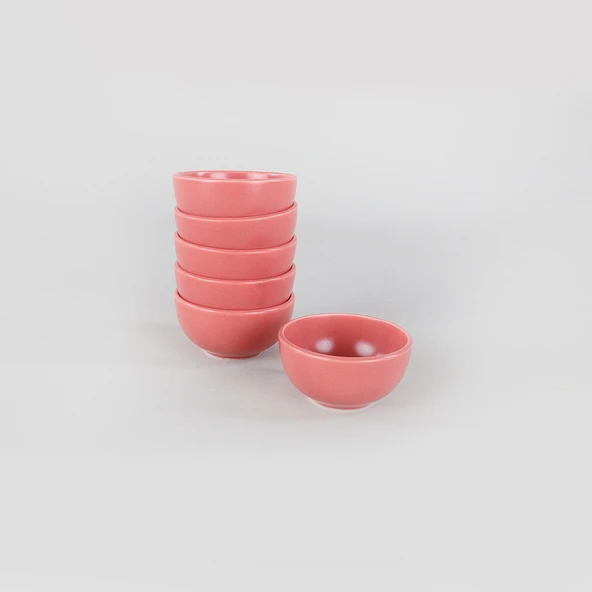 Keramika Bulut Mat Gül Kurusu Çerezlik/Sosluk 8 Cm 6 Adet - 2