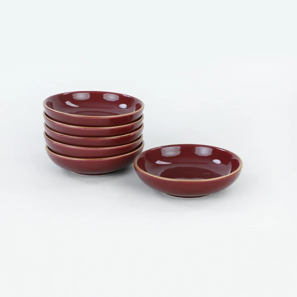 Keramika Mürdüm Halka Çerezlik/Sosluk 13 Cm 6 Adet - 2