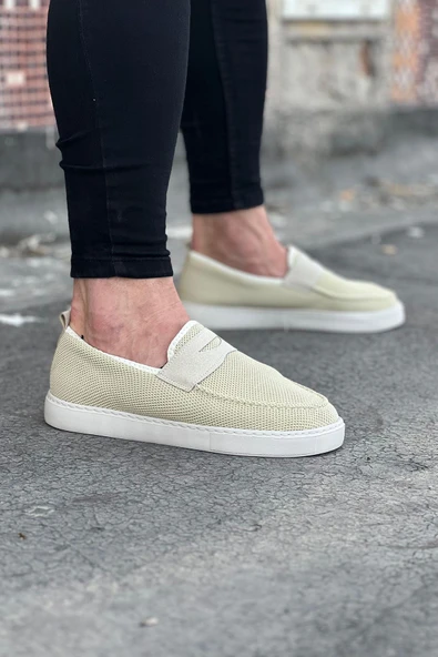 Bej Triko Babet Erkek Casual Ayakkabı - 3