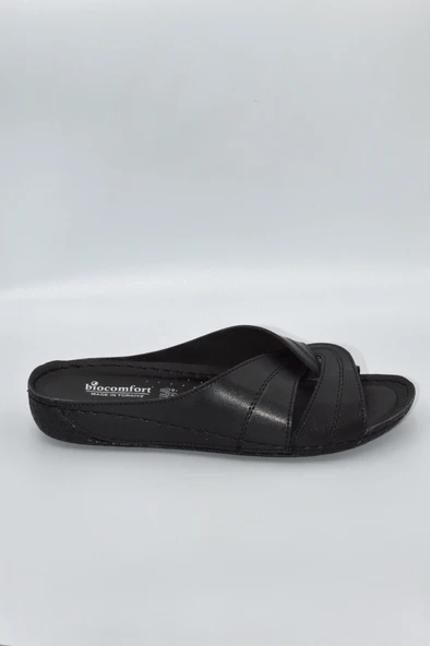 Salyangoz Model Anatomik Dört Mevsim Kadın Siyah Terlik - 1003