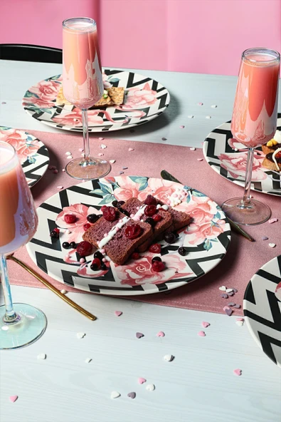 Keramika Keraart Flamingo Servis Tabağı 26 Cm 6 Adet - 18309 - Resim 4