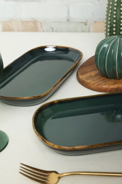 Keramika Zümrüt Noyan Kayık Tabak 2 Adet 28 Cm ürün görseli