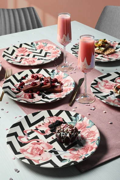 Keramika Keraart Flamingo Servis Tabağı 26 Cm 6 Adet - 18309 ürün görseli