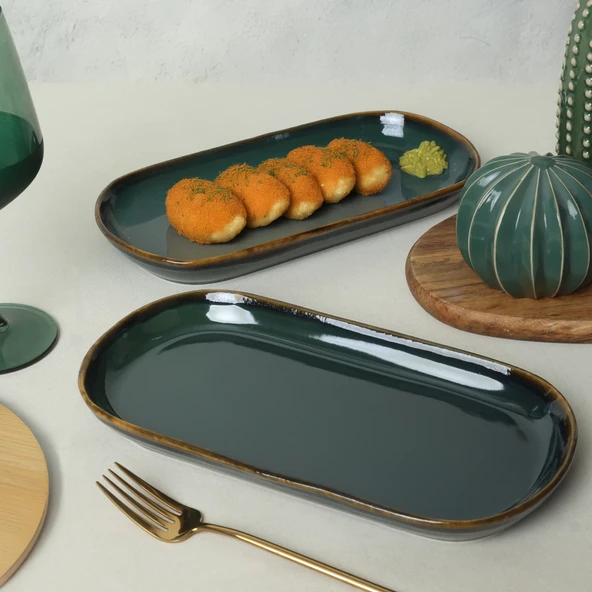 Keramika Zümrüt Noyan Kayık Tabak 2 Adet 28 Cm - 3