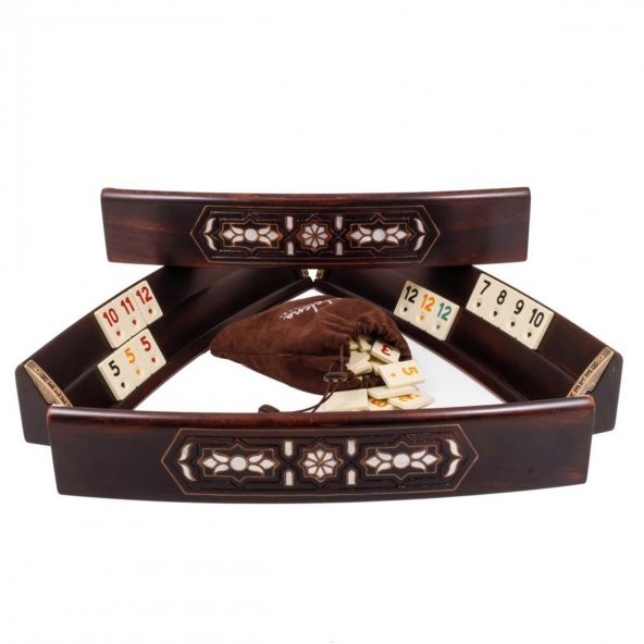 Helena Wood Art Sedef Kakmalı Oval Okey Takımı 4510