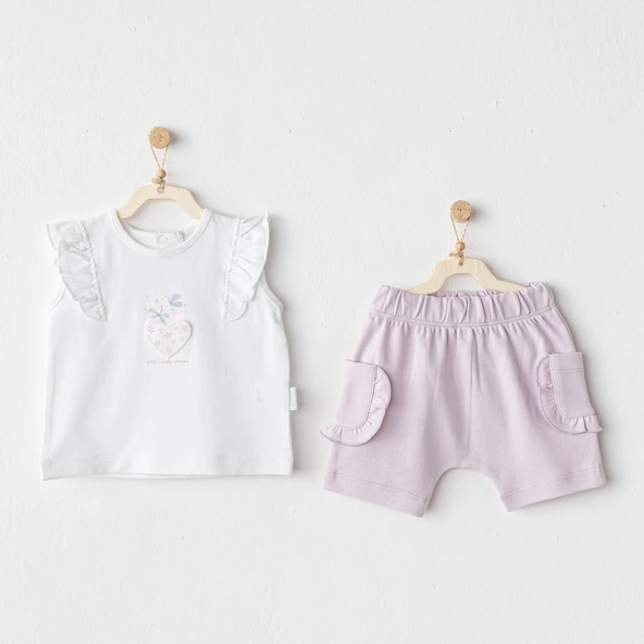 Andywawa kız bebek şort takım - 2