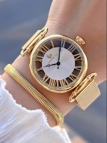 By Revello Grinicci Elite Tasarım 2 Yıl Garantili 5 Atm Suya Dayanıklı Kadın Kol Saati GRC.1N01 ürün görseli