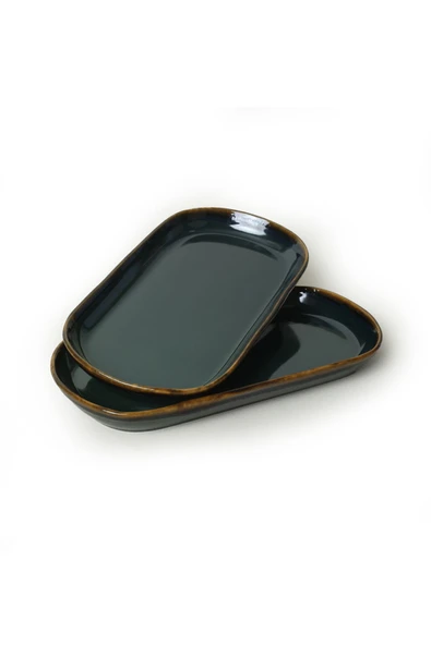 Keramika Zümrüt Noyan Kayık Tabak 2 Adet 28 Cm - Resim 4