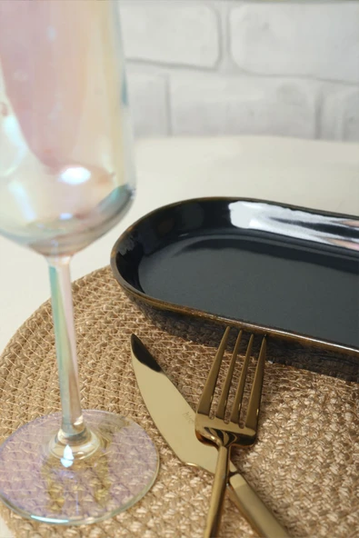 Keramika Zümrüt Noyan Kayık Tabak 2 Adet 26 Cm - Resim 2