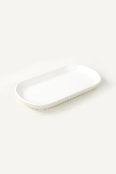 Keramika Mat Beyaz Noyan Kayık Tabak 2 Adet 26 Cm - Resim 3