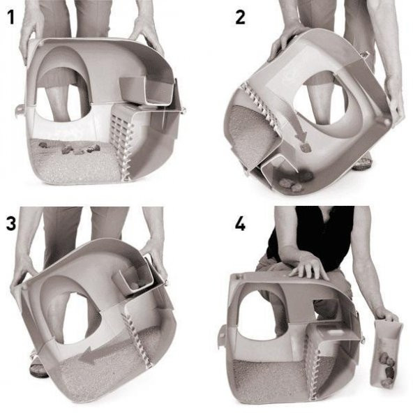 Omega Paw Kendini Temizleyen Kedi Tuvaleti Kahverengi 59 x 52 x 53 cm - 3