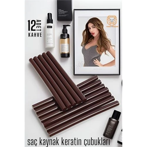 Nano Keratin Kaynak Çubukları 12 Adet KAHVE