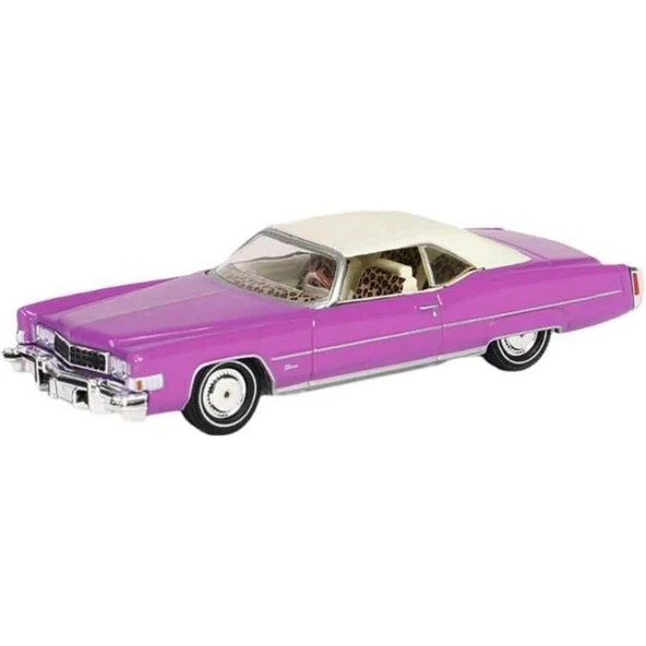 Nessiworld Greenlight 1/64 Hollywood Series 41- Clarence and Alabama 1974 Cadillac Eldorado Convertible (Top Up)